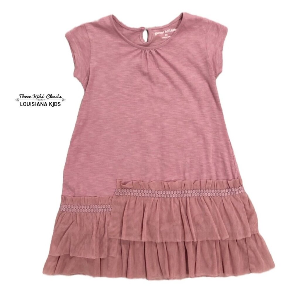 Garnet Hill Kids 4Y Mauve Pink Tulle Dress